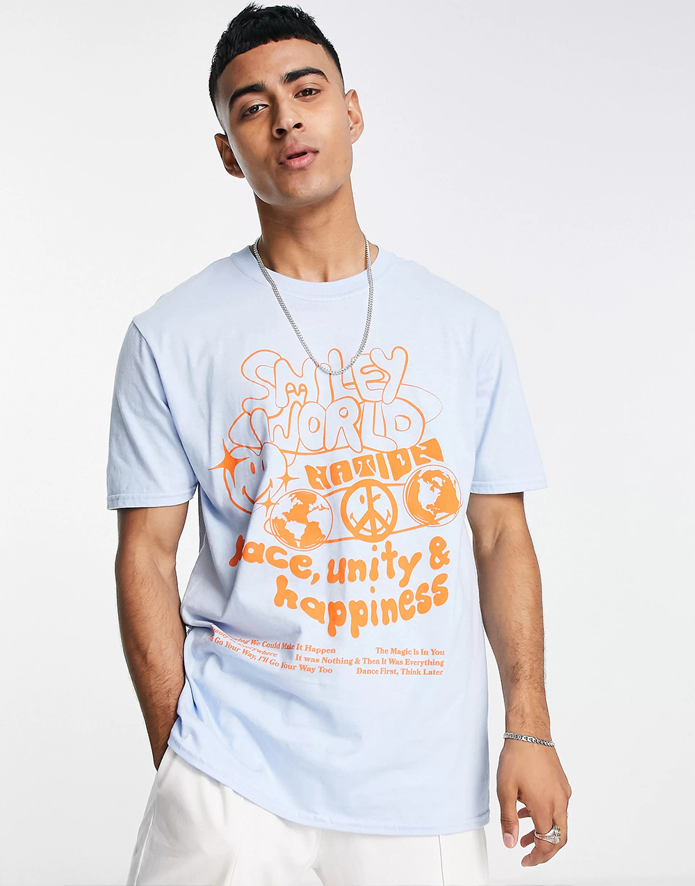 Oversized Knitted T-Shirt In Blue – Image 2
